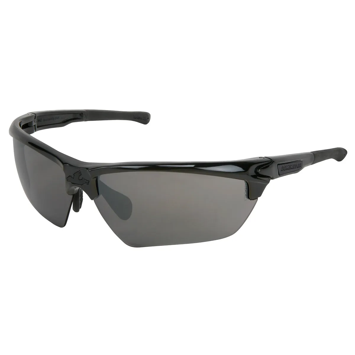 MCR Safety Dominator DM3 Safety Glasses - Black Frame - Polarized Black Mirror Lens - DM1337BZ