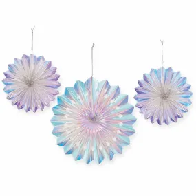 Mermaid Iridescent Fans, 3 Count