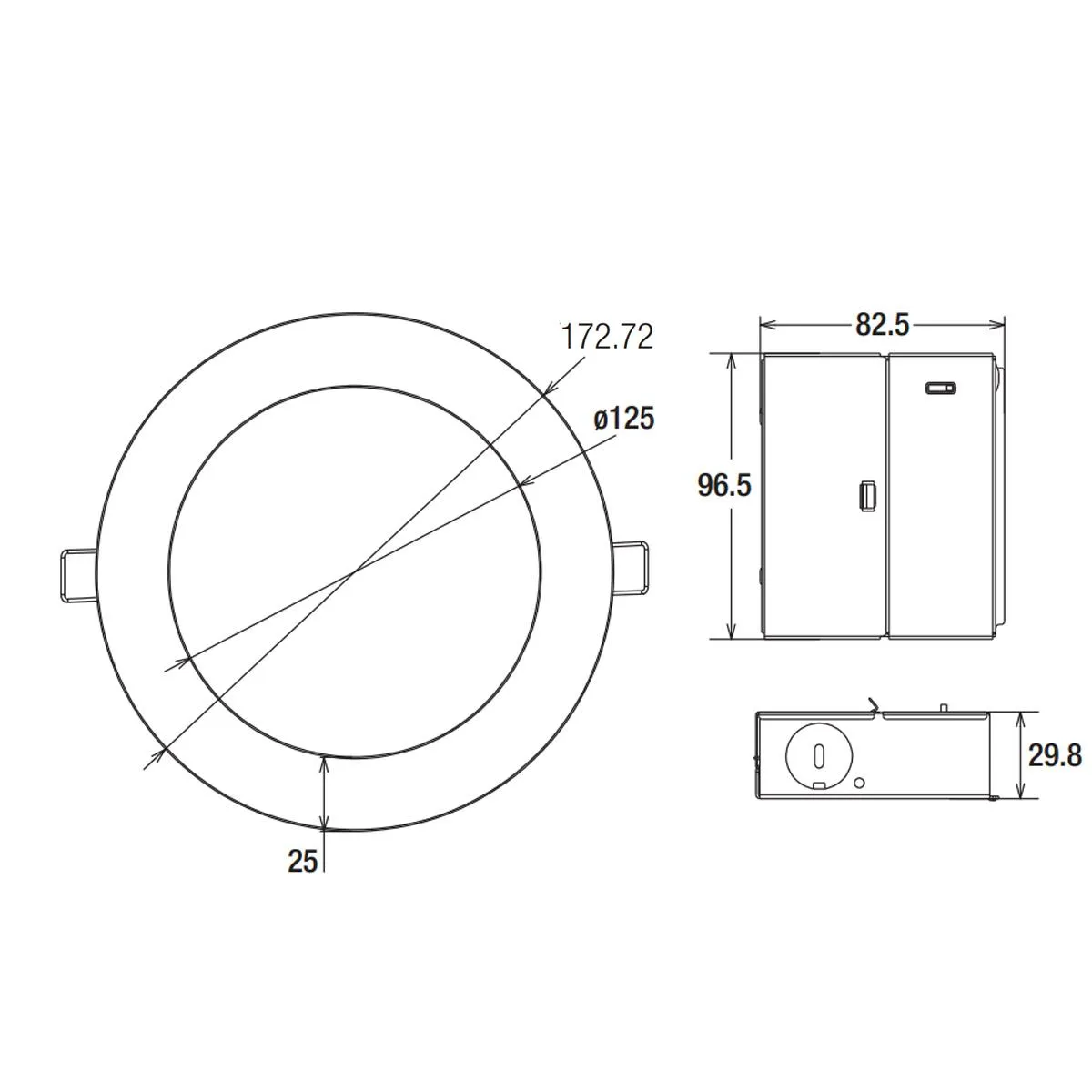 Microdisk 6" Canless LED Recessed Light, 800 Lumens, 27K|30K|35K|40K|50K, 120V