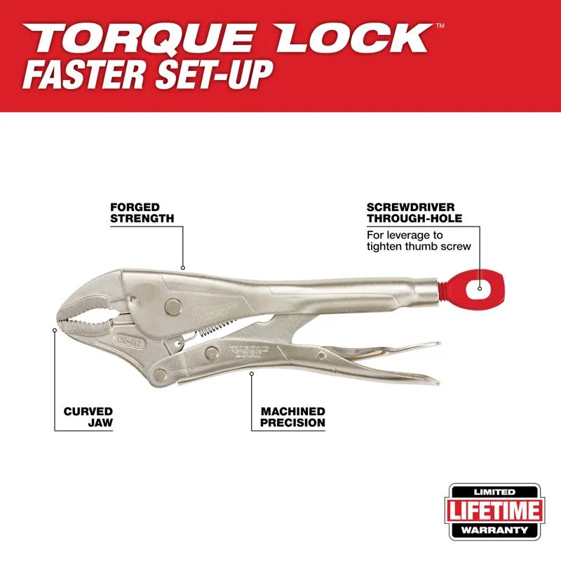 Milwaukee Torque Lock 10 in. Forged Alloy Steel Curved Jaw Locking Pliers