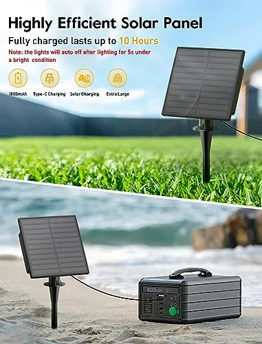 Minetom Solar String Lights Outdoor, 38 Ft Waterproof Dimmable Patio Lights with 15 LED G40 Globe Bulbs, Solar Powered Hanging Lights for Outside Backyard Garden Porch Yard Decor