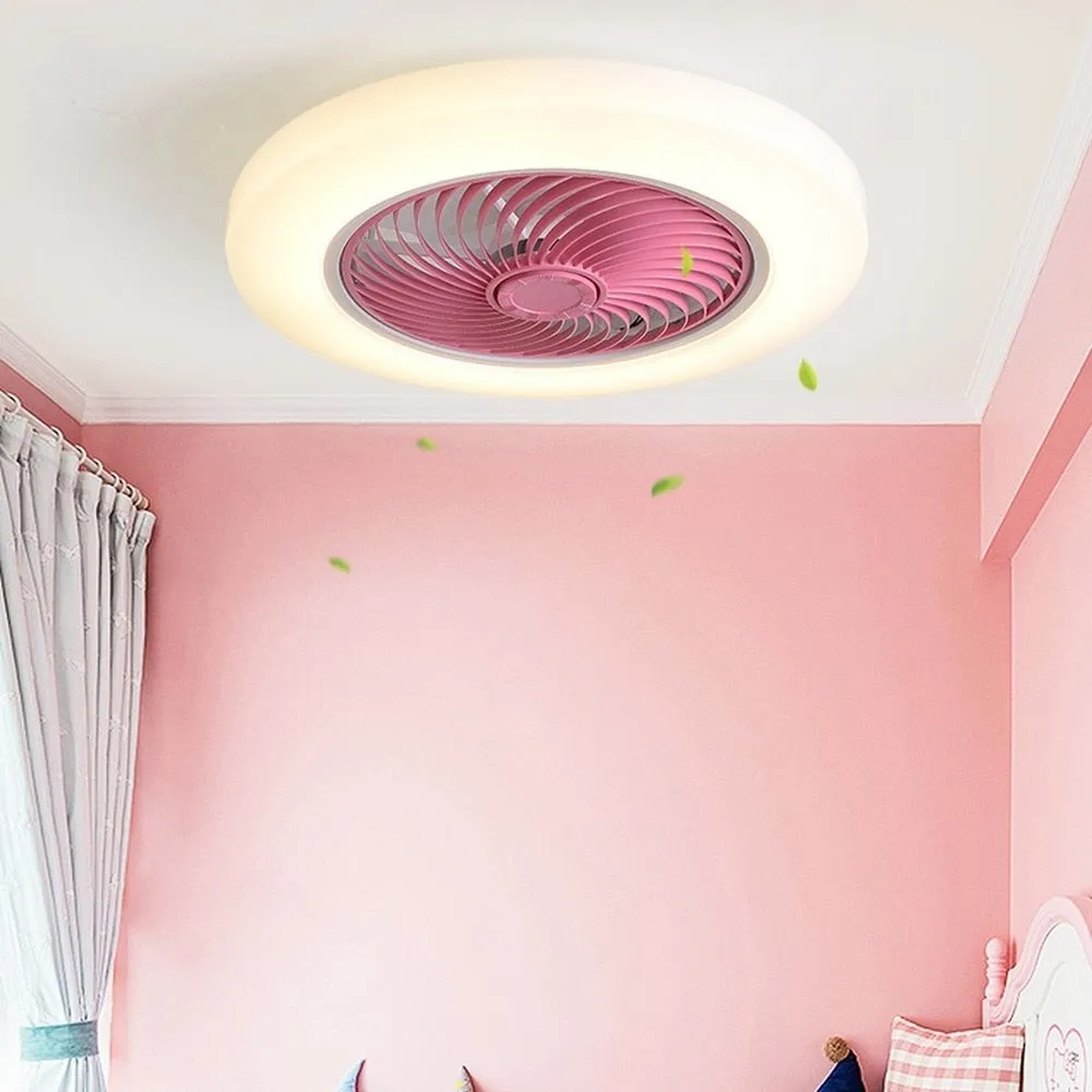 Modern Lux Flush Mounted Silent Retractable Fan Light