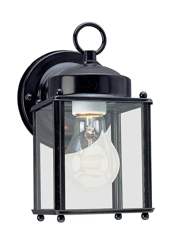 New Castle Collection - One Light Outdoor Wall Lantern | Finish: Black - 8592-12