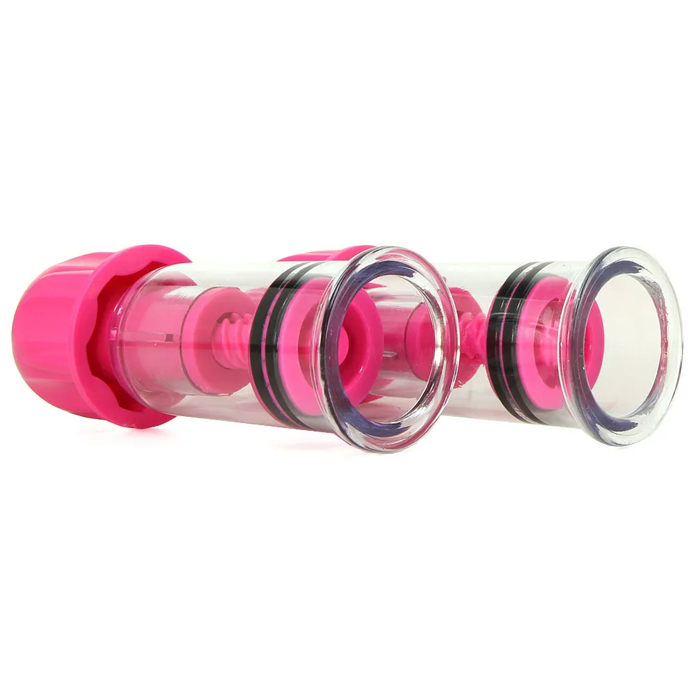 nipple play Vacuum Twist Suckers in Pink