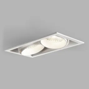 Outlet Ghost recessed ceiling light - double - Small, White