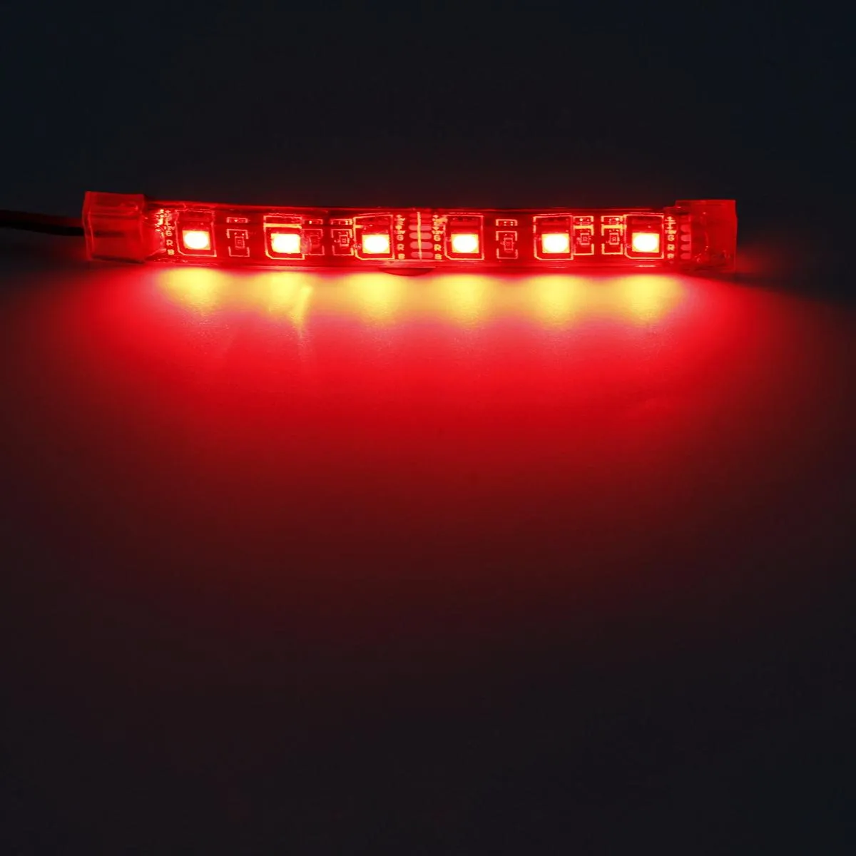 Partsam 2 x 4.5inch Motorcycle LED Third Brake Light Universal Tail Brake Stop Turn Signal Running Light Super Bright 6SMD Red LED Strip Light Bar