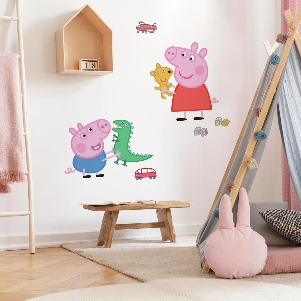 Peppa Pig and George Playtime Giant Wall Decals