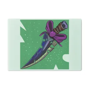 Pink Ribbon and Sword Cutting Board