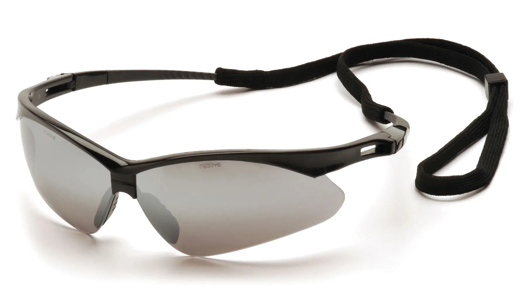 PMXTREME Safety Glasses with Built-in Rubber Nosepiece, Silver Mirror Lens SB6370SP