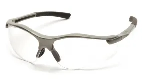 Pyramex SG3710D Fortress Gray Safety Glasses W/ Clear Lens (12 each)