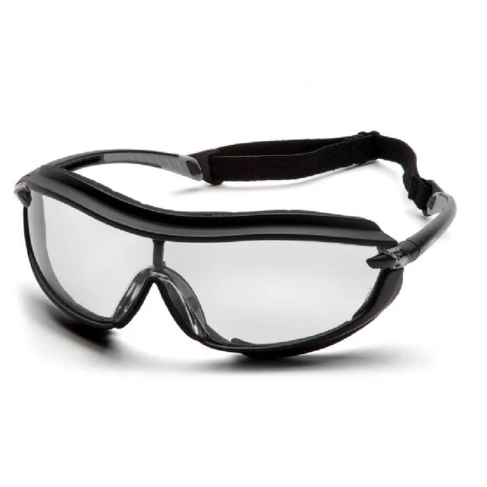 Pyramex XS3 Plus SB4610STP Safety Glasses Clear H2X Anti Fog Lens Black Frame, One Size, 1 Each