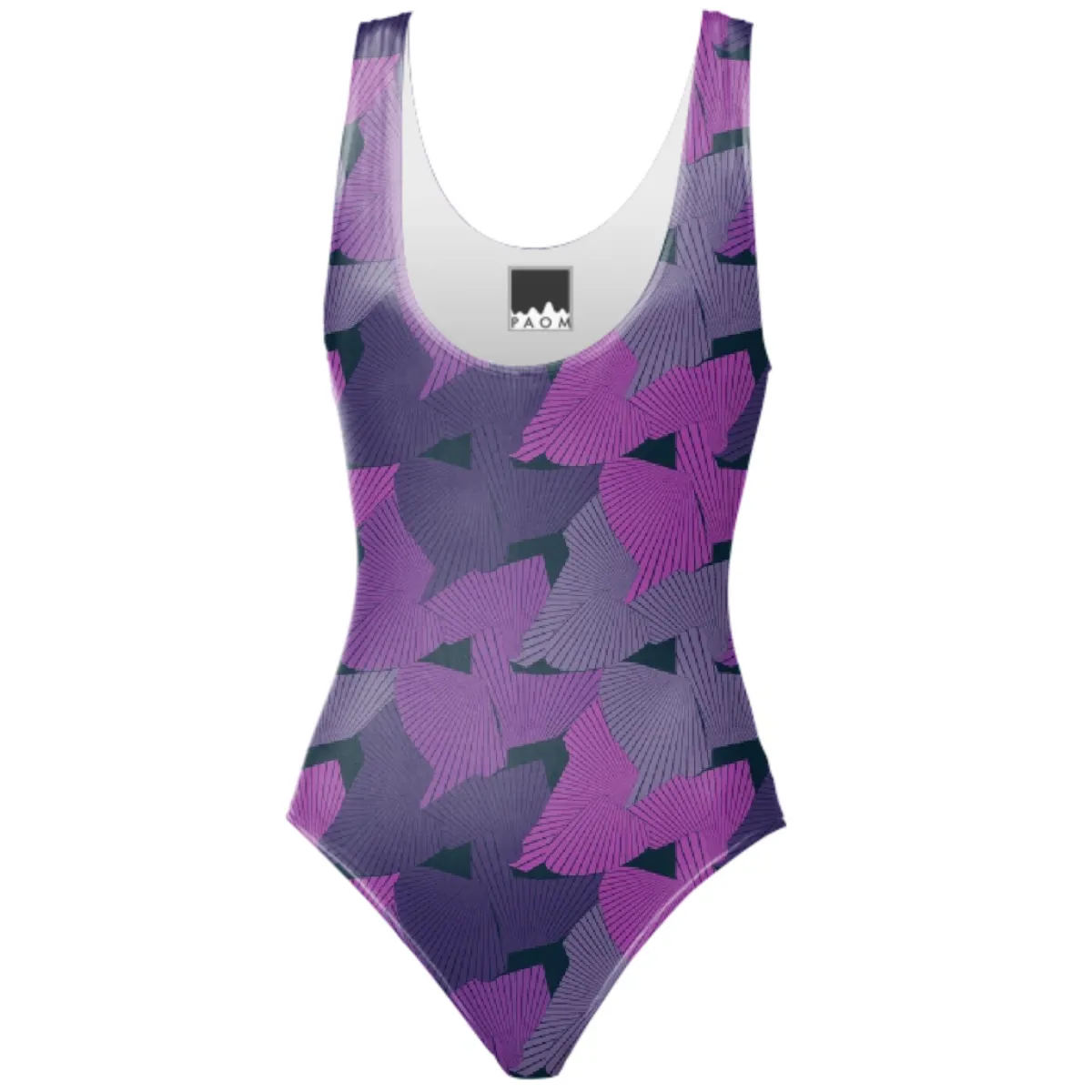 "Fancy Fans" One-Piece Swimsuit (Purple)