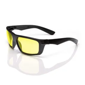 Radnor® Dynamo™ Black Safety Glasses With Amber Anti-Fog/Anti-Scratch Lens