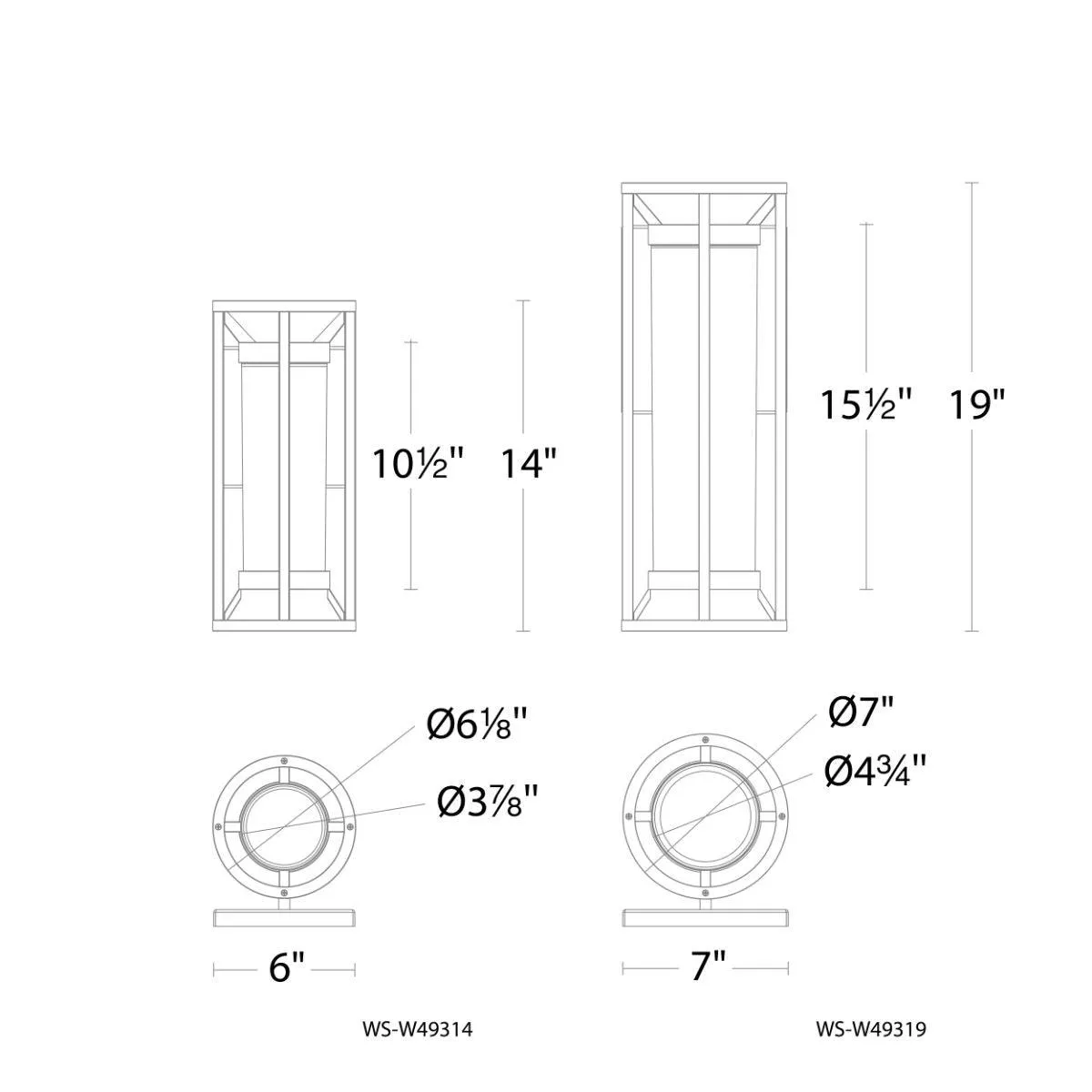 Roslyn 14 in. LED Outdoor Wall Sconce Black Finish