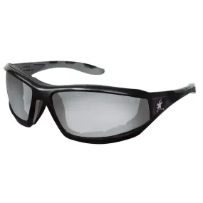 RP219AF MCR Safety RP2 Series Safety Glasses, I/O Clear Mirror Lens, Black Frame