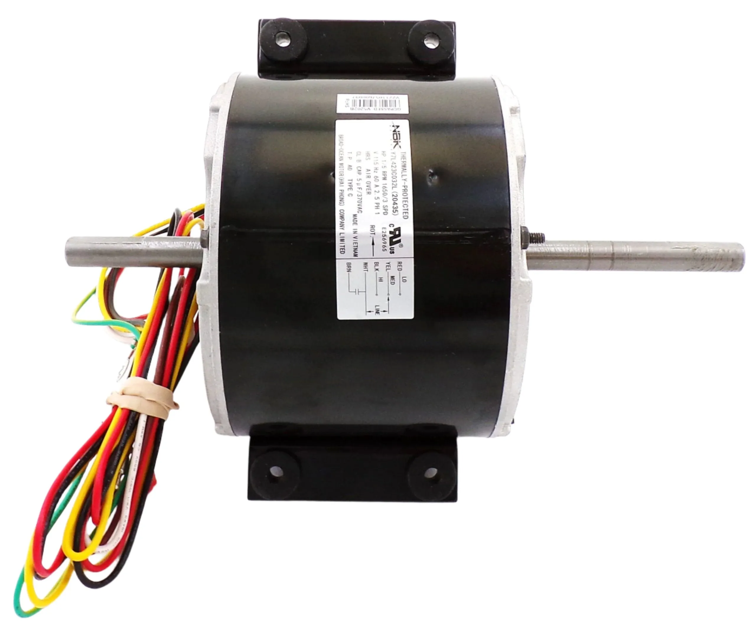 RV Condenser Fan Motor 1/5HP 115V 1585 RPM Replaces Dometic Brisk Air 3315332.005