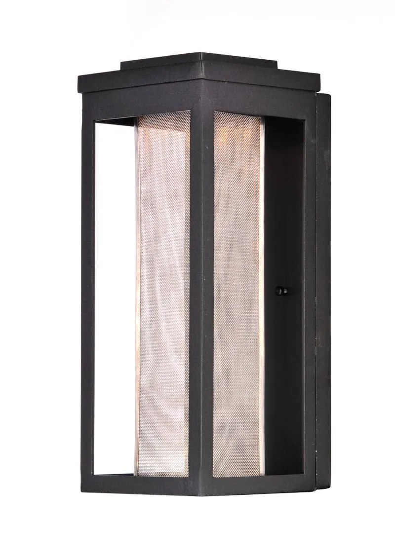 Salon 6" x 15" Single Light Outdoor Wall Sconce in Black