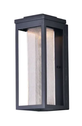 Salon 6" x 15" Single Light Outdoor Wall Sconce in Black