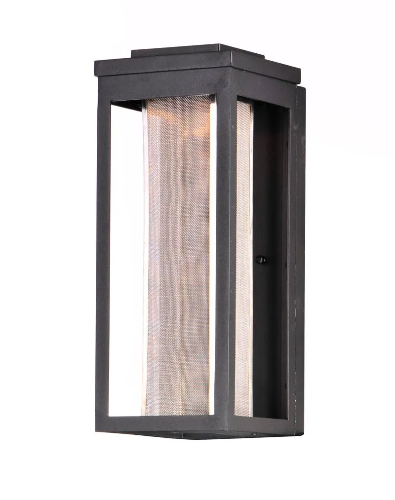 Salon 6" x 15" Single Light Outdoor Wall Sconce in Black