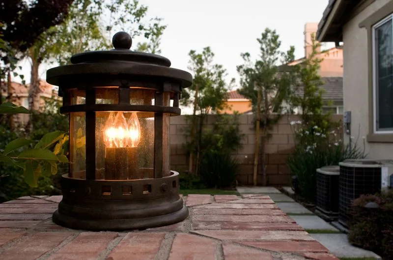 Santa Barbara VX 15" Sienna Outdoor Deck Lantern