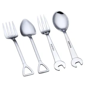 Shovel Wrench Shaped Dessert Forks Teaspoon Kitchen Teaspoon