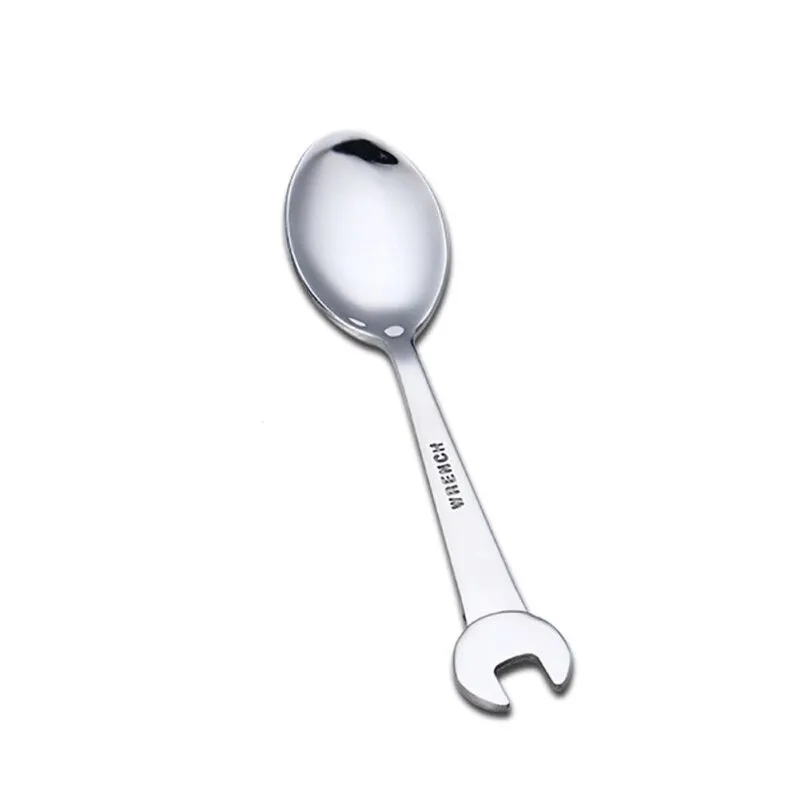 Shovel Wrench Shaped Dessert Forks Teaspoon Kitchen Teaspoon