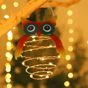 Solar Decorative Owl Pineapple Iron PP LED Outdoor String Landscape Lights