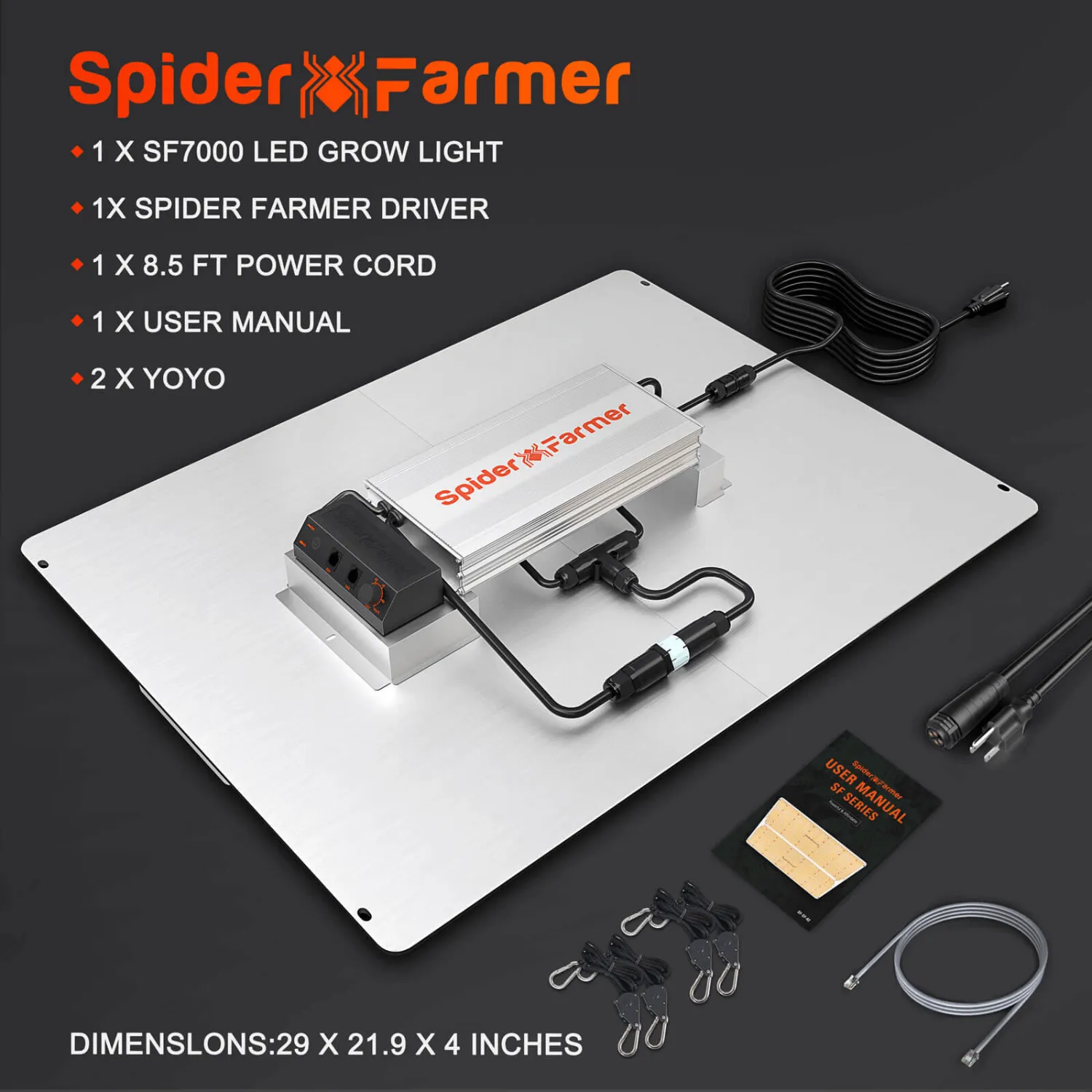 Spider Farmer SF7000 650W Dimmable Full Spectrum LED Grow Light