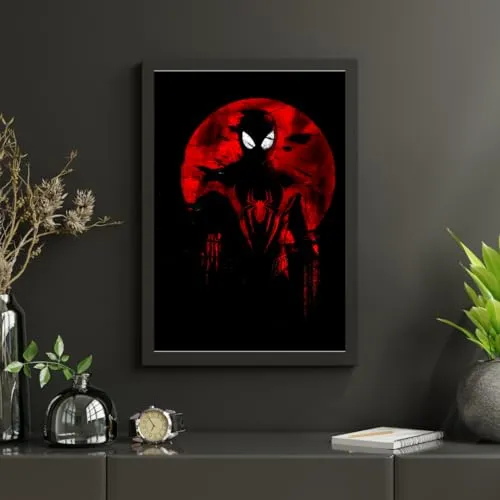 Super Hero Wall Sticker, Decorative for Living Room, Bedroom, Office, Hall, Kids Room Comics Posters for Wall Framed Wallpaper for Living Room, Bedroom, Kids, Desk Decor (16.7 Inch X 11.9 Inch)