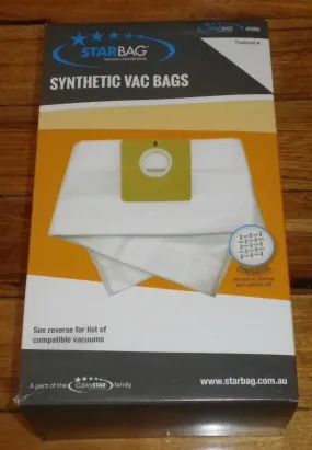 Tennant V6 Compatible Synthetic Vacuum Cleaner Bags (Pkt 5) - Part No. AF936S