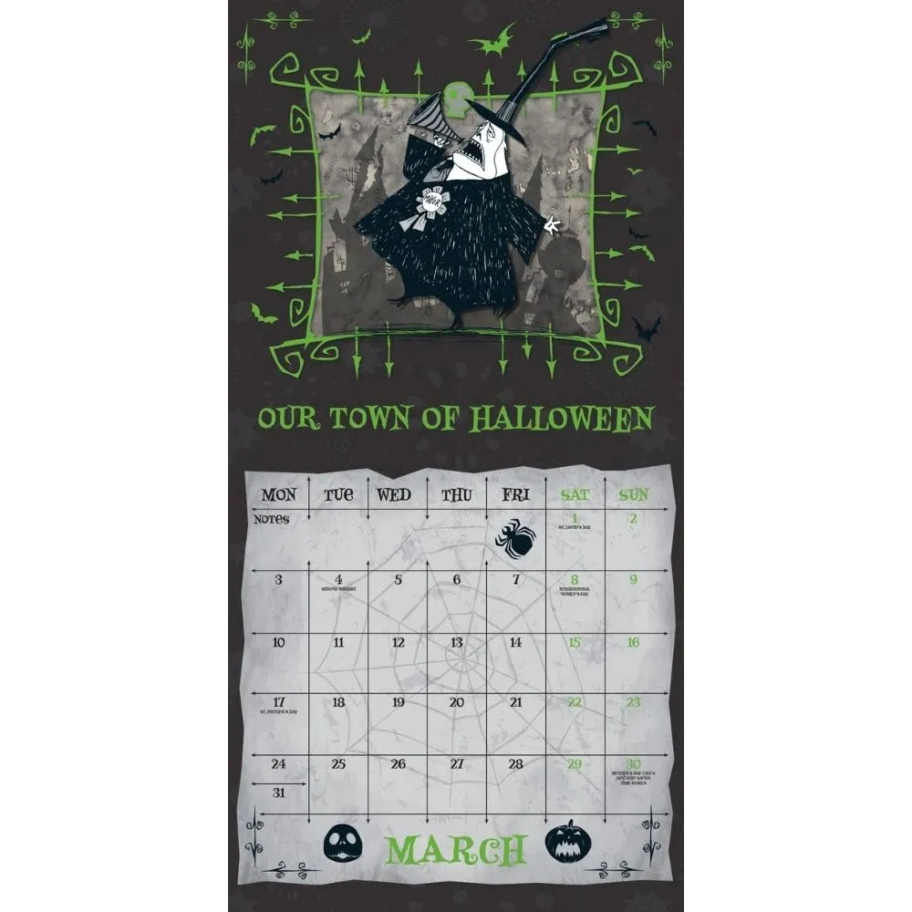 The Nightmare Before Christmas Square Calendar 2025