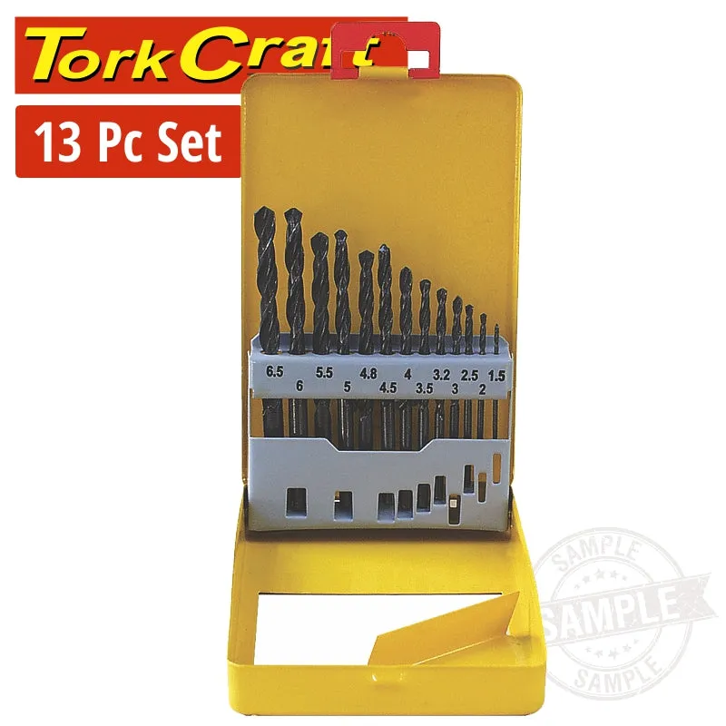 TORK CRAFT DRILL BIT SET 13PCE ROLL FORGED METAL CASE NR00013