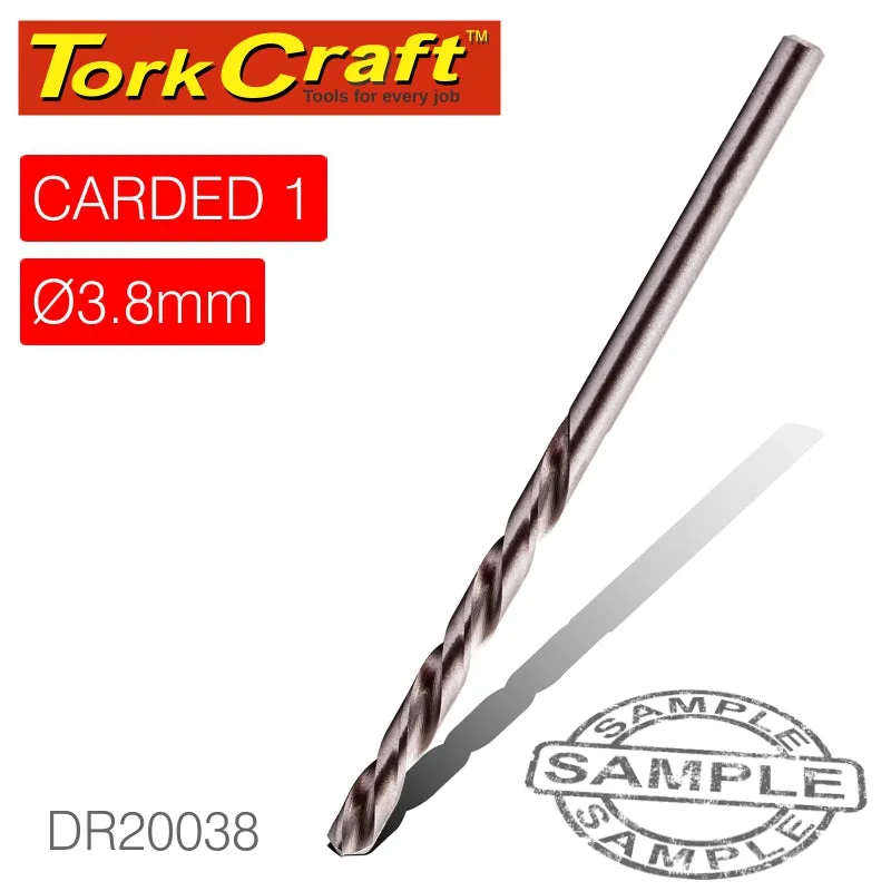 TORK CRAFT DRILL HSS 3.8MM 135DEG 1/CARD INDUSTRIAL BIT DR20038