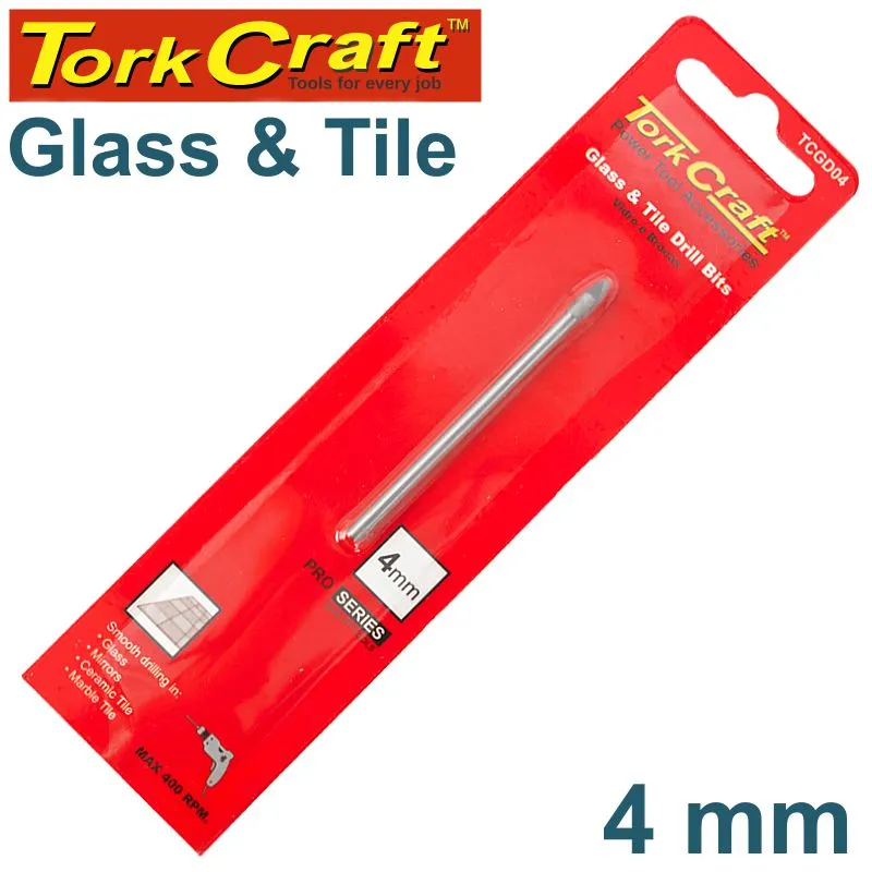 TORK CRAFT GLASS & TILE DRILL 4MM TCGD04