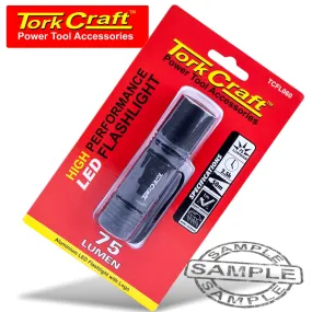 TORK CRAFT TORCH LED ALUM. 75LM BLK USE 3 X AAA BATTERIES TORK CRAFT FLASH LIGHT TCFL060