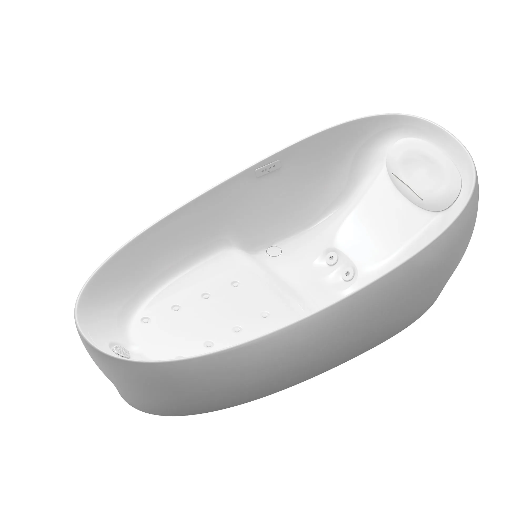 TOTO PJYD2200PWEU#GW Flotation Bathtub with ZERO DIMENSION and Hydrohands, Gloss White