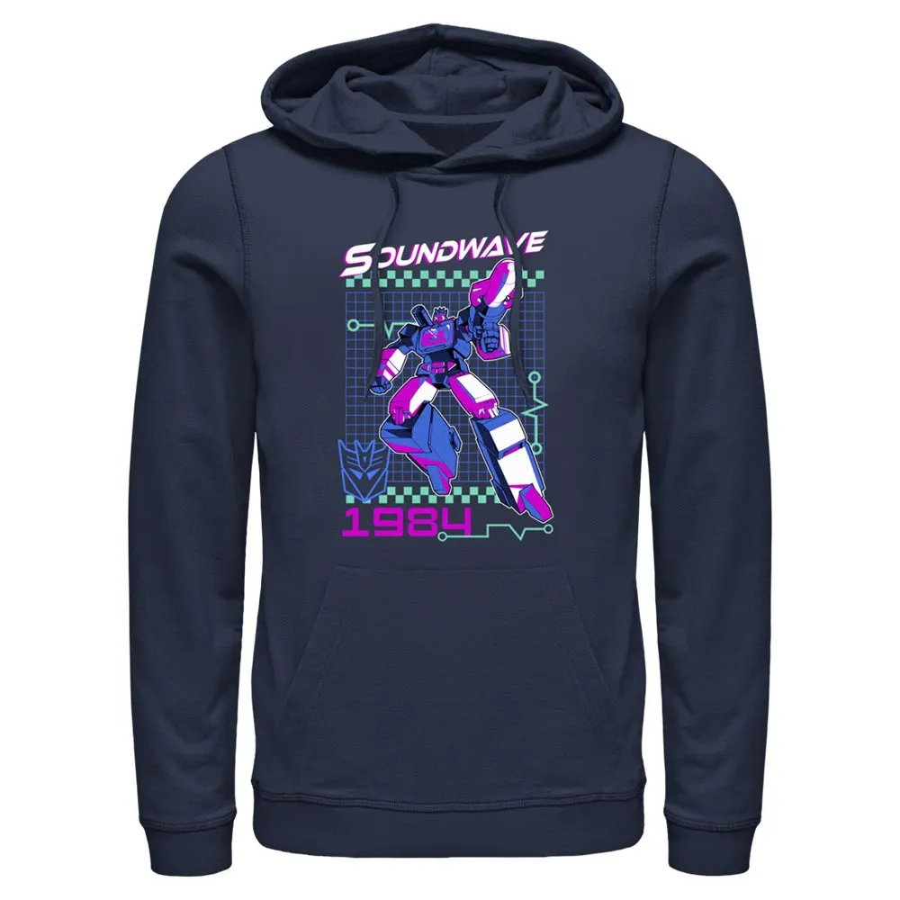 Transformers Soundwave Retro Men's Hooded Fleece Sweatshirt