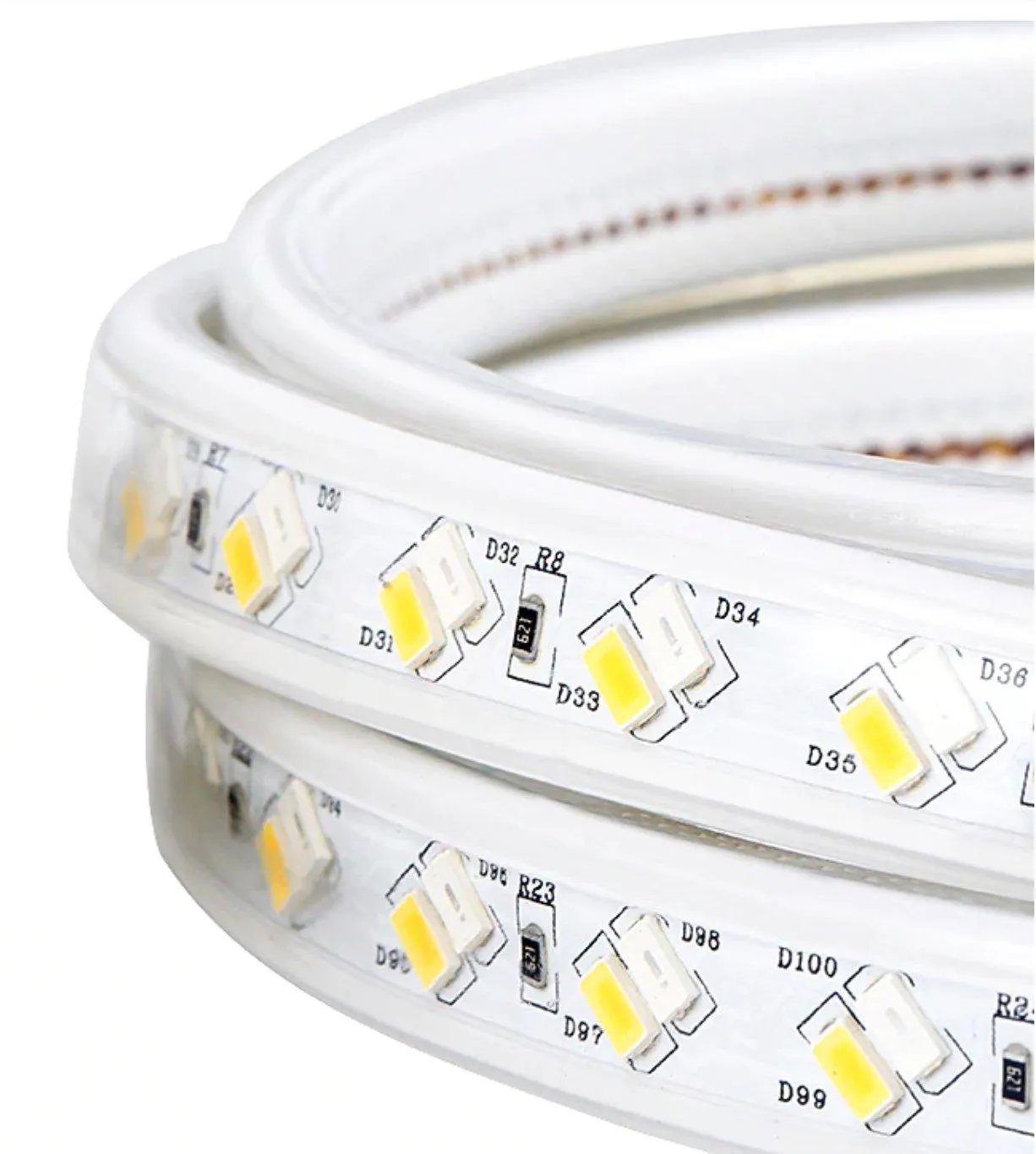 Tricolour LED Strip Light 220V 240V 5730 Warm White, Natural White, Cool White IP65 120LED/m Kit