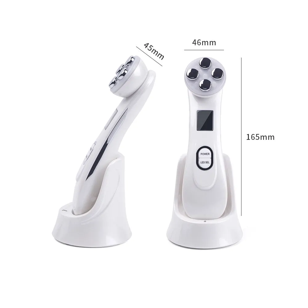 Ultrasonic Skin Scrubber Facial Cleansing Anti Wrinkle Blackhead Remover Neck Beauty Device EMS LED Facial Massager