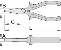 Unior Long Flat Nose Pliers