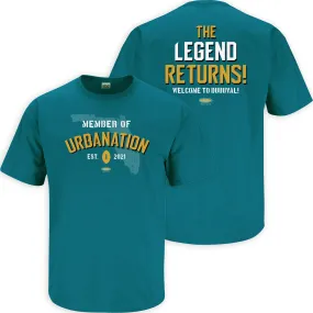 Urbanation: The Legend Returns Shirt | Jacksonville Pro Football Apparel