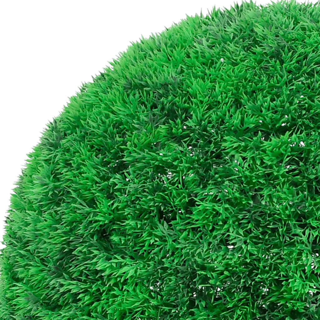 vidaXL Artificial Boxwood Balls with LED Lights 2 pcs Green 45 cm