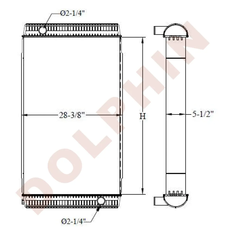 VOLVO RADIATOR - 44 x 28-3/8 x 5-1/2"