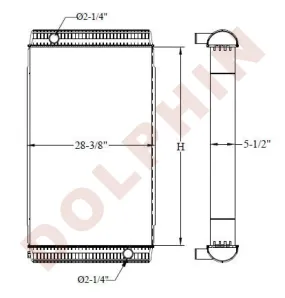 VOLVO RADIATOR - 44 x 28-3/8 x 5-1/2"