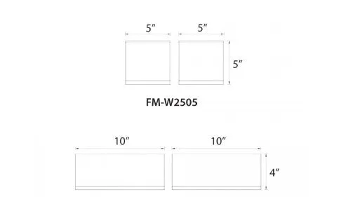 WAC RUBIX OUTDOOR CEILING MOUNT 16W BRONZE FM-W2505-BZ