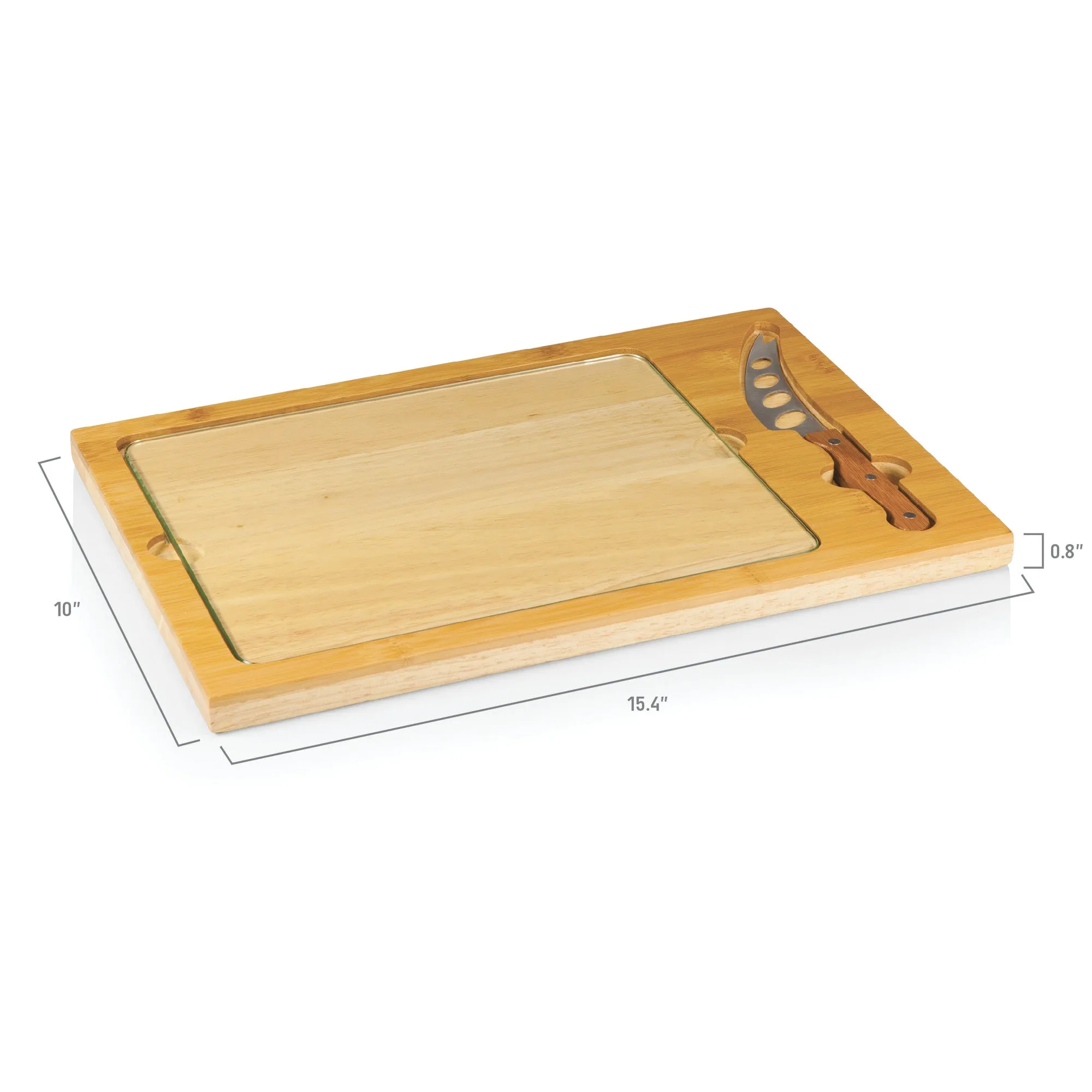 Washington Huskies Basketball Court - Icon Glass Top Cutting Board & Knife Set