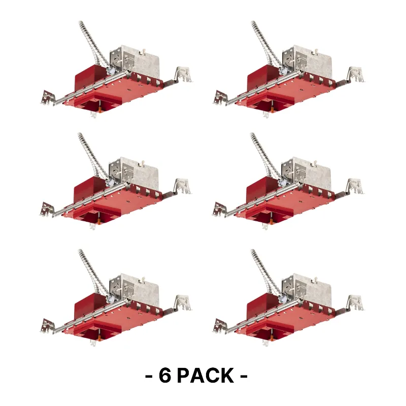 Westgate ICF4SJBP 4" Fire-Rated Junction Box Housing For LED Surface Mount Down Lights & J-Box Recessed Lights - 6PACK