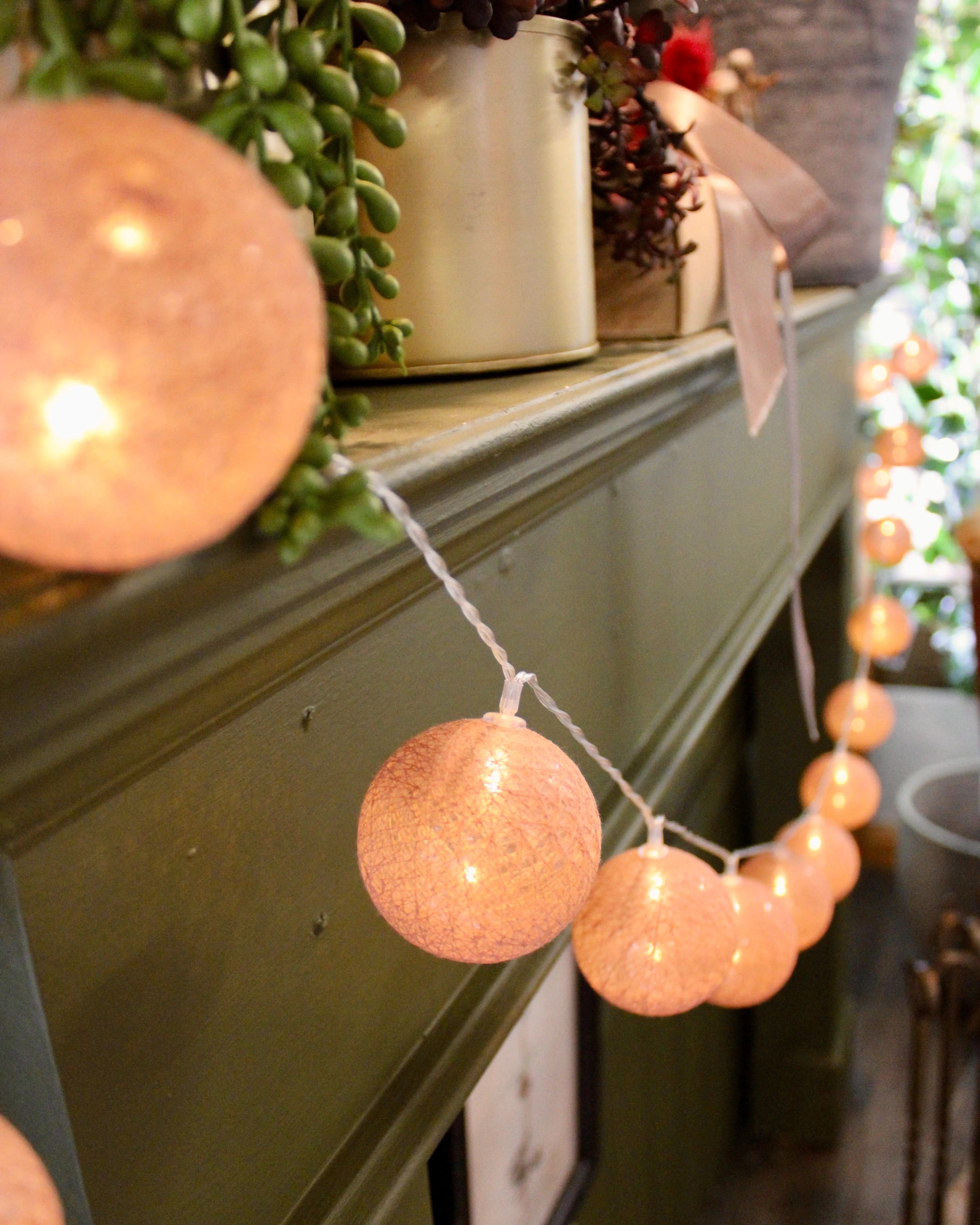 Woven Ball Light Garland