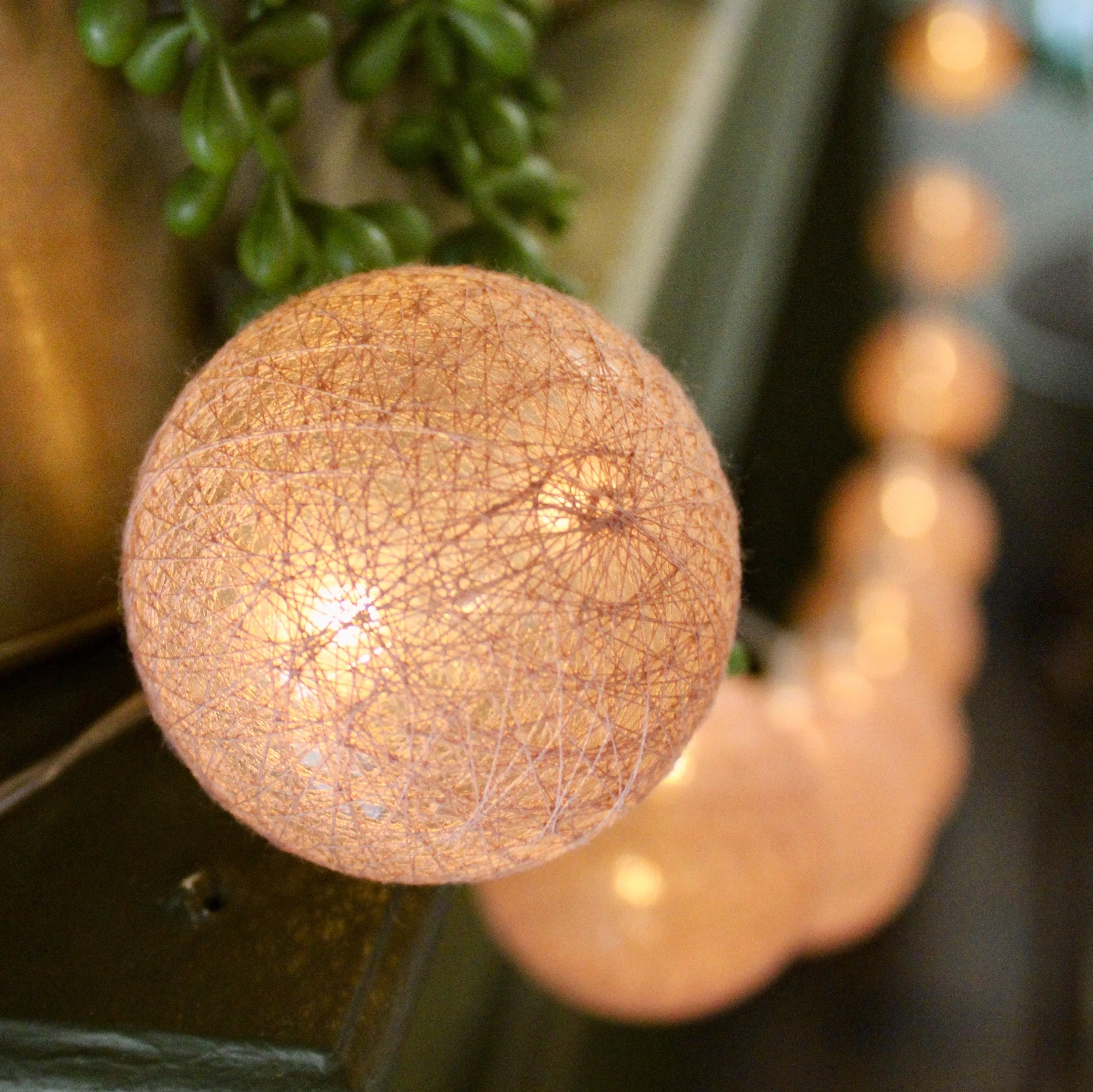 Woven Ball Light Garland