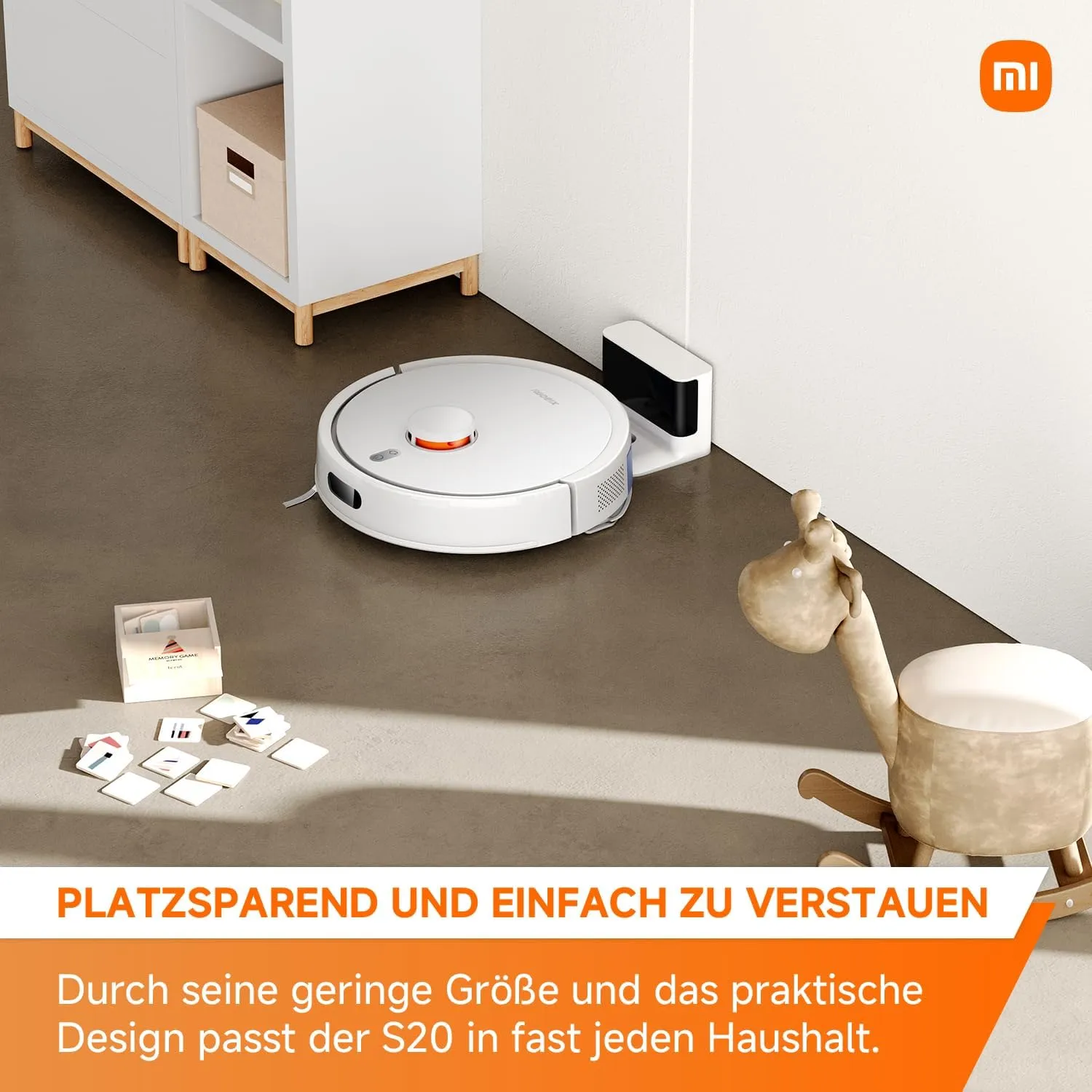 Xiaomi Robot Vacuum S20 White, 2000 Watts, 3 Functions, 6000 Pa